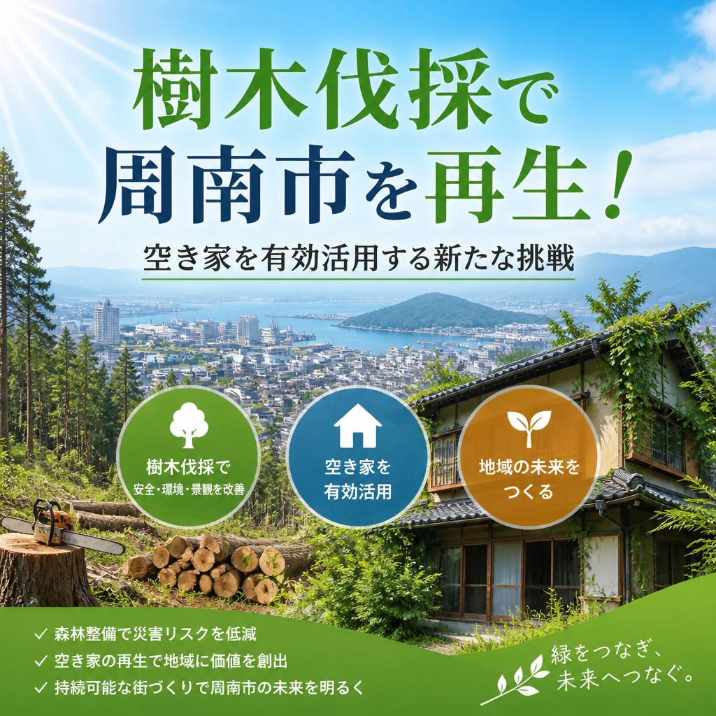 樹木伐採で周南市を再生！空き家を有効活用する新たな挑戦