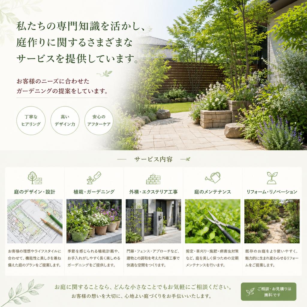 ガーデニング専門店の情報