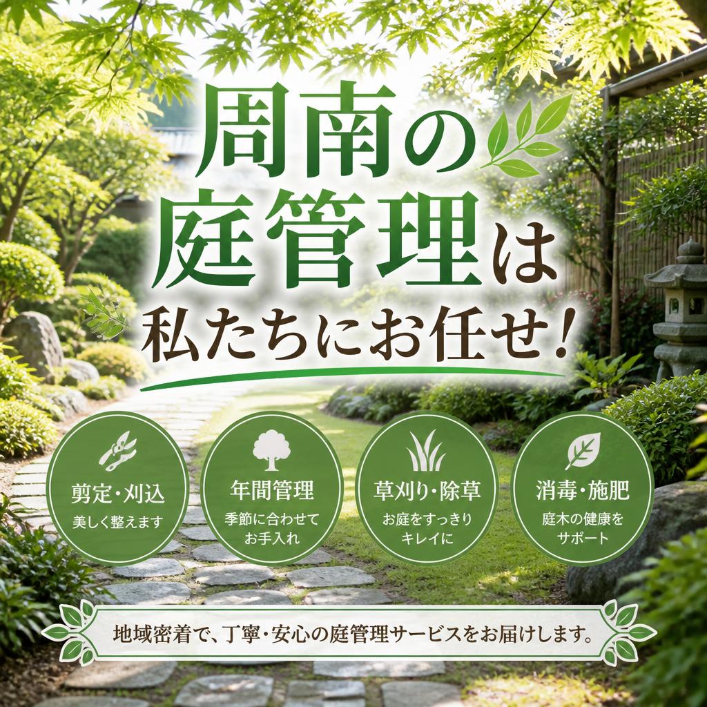 周南の庭管理は私たちにお任せ！