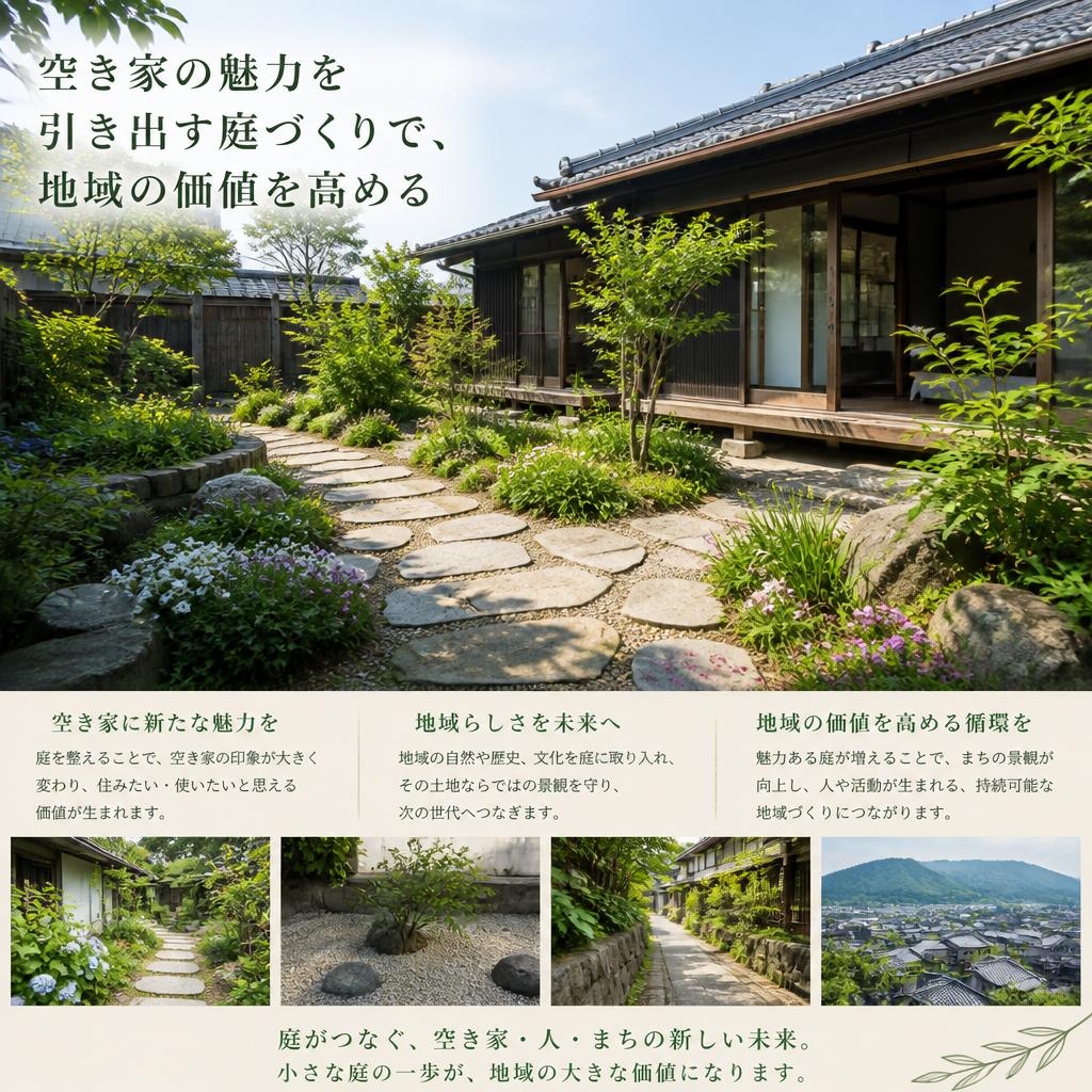 空き家の魅力を引き出す庭づくりで、地域の価値を高める